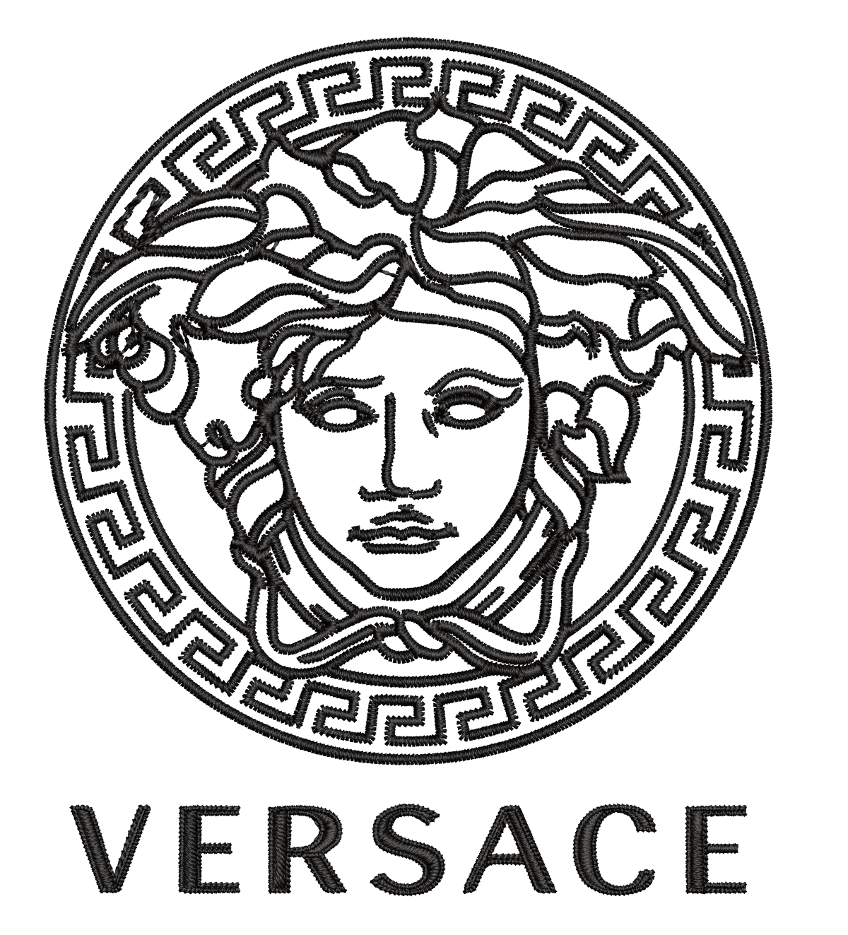Versace Logo - Versace medusa logo - Embroidery Design