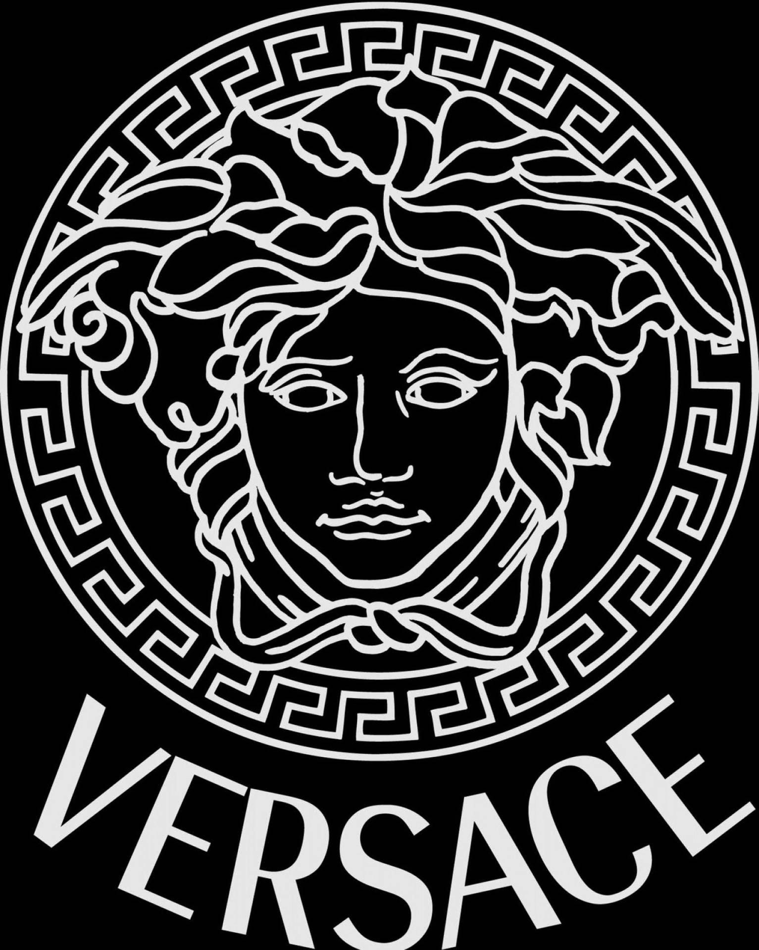 Versace Logo - Download Versace Logo Black Canvas Wallpaper | Wallpapers.com