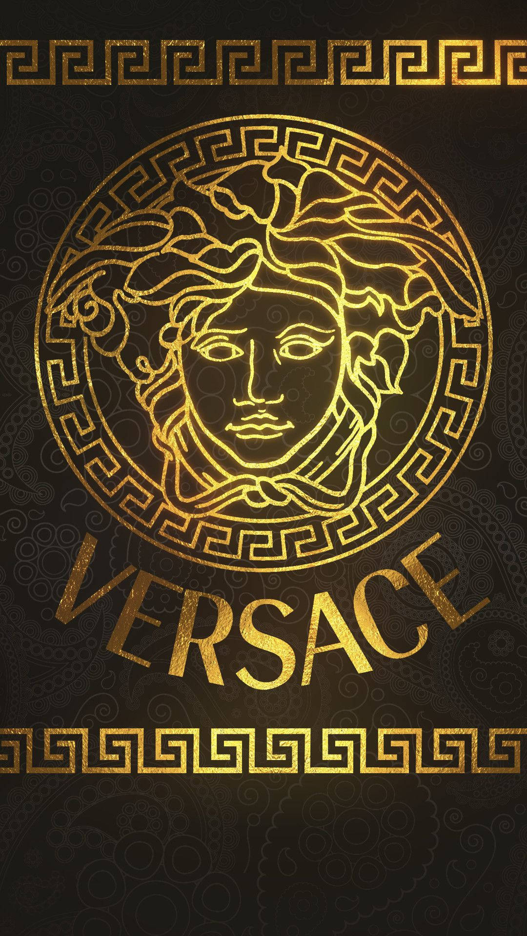 Versace Logo - Download Super Gold Versace Logo Wallpaper | Wallpapers.com