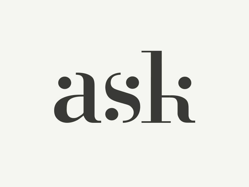 Ask Logo - Ask logotype. logo. Typographie, Graphisme and Logos