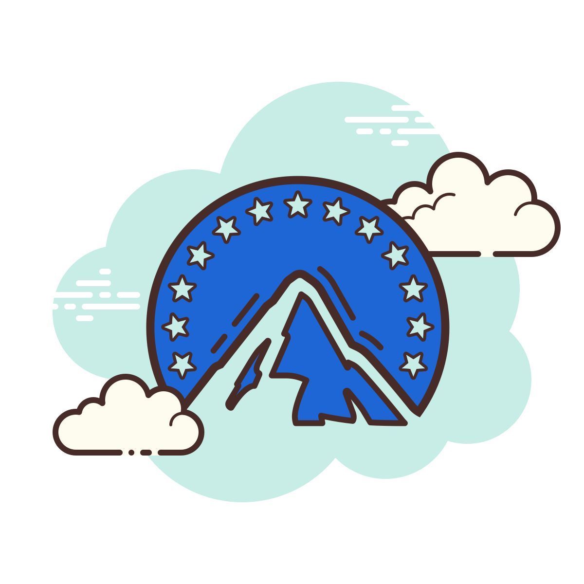 Paramount Plus Logo - Paramount Plus icon in Cloud Style