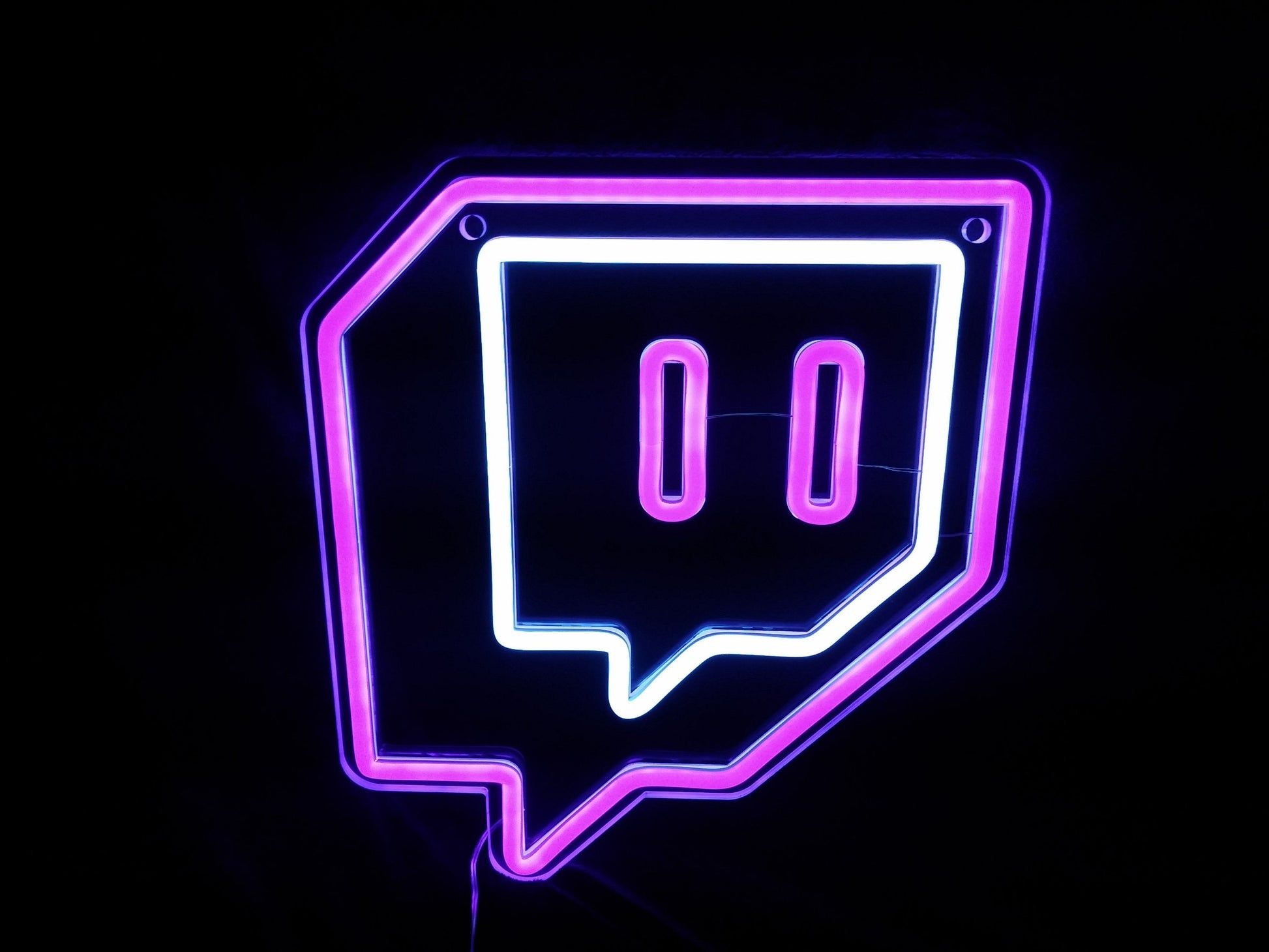 Twitch Logo - Twitch Logo Neon Sign - Small