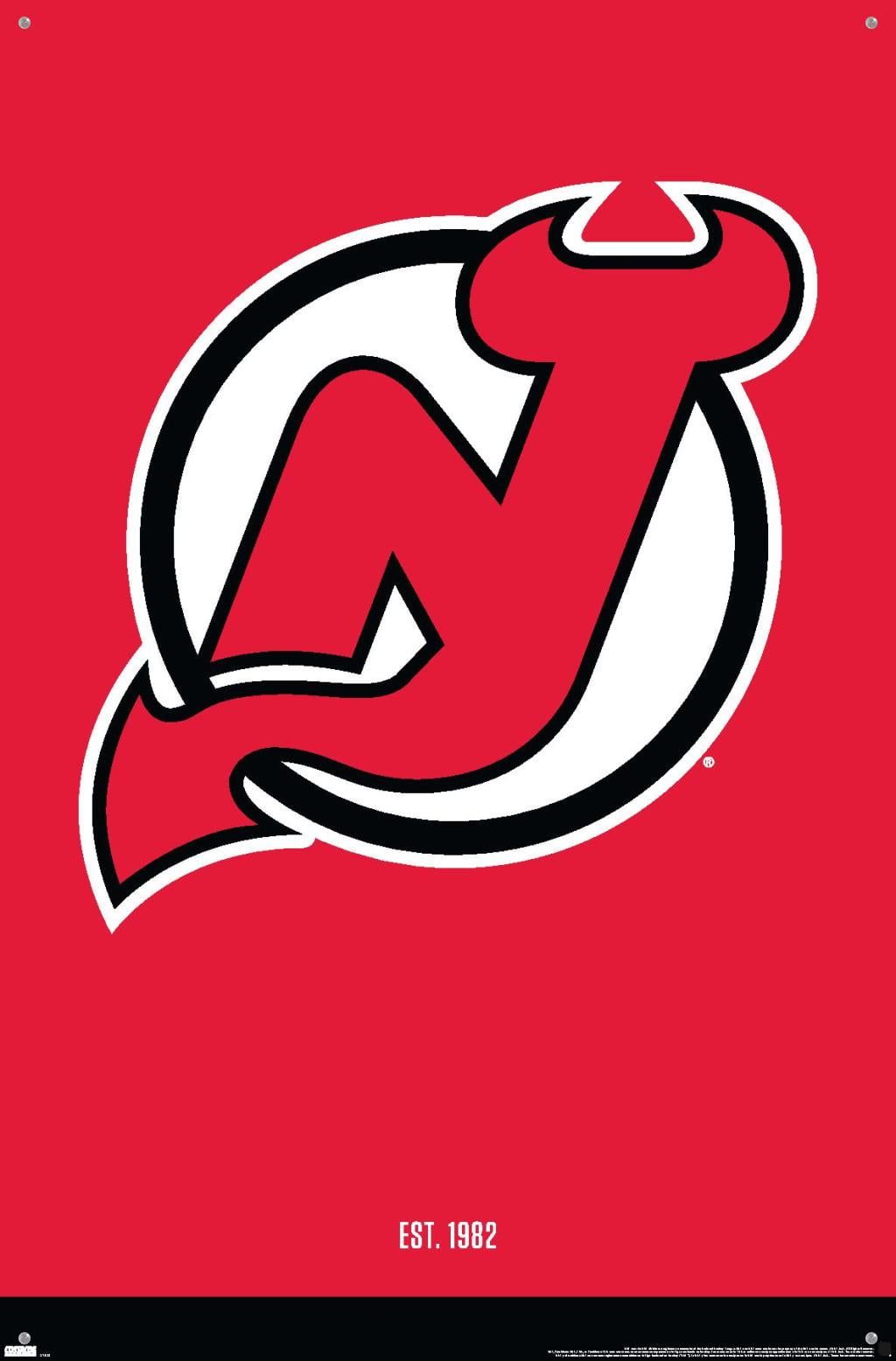 New Jersey Devils Logo - NHL New Jersey Devils - Logo 21 Wall Poster, 22.375