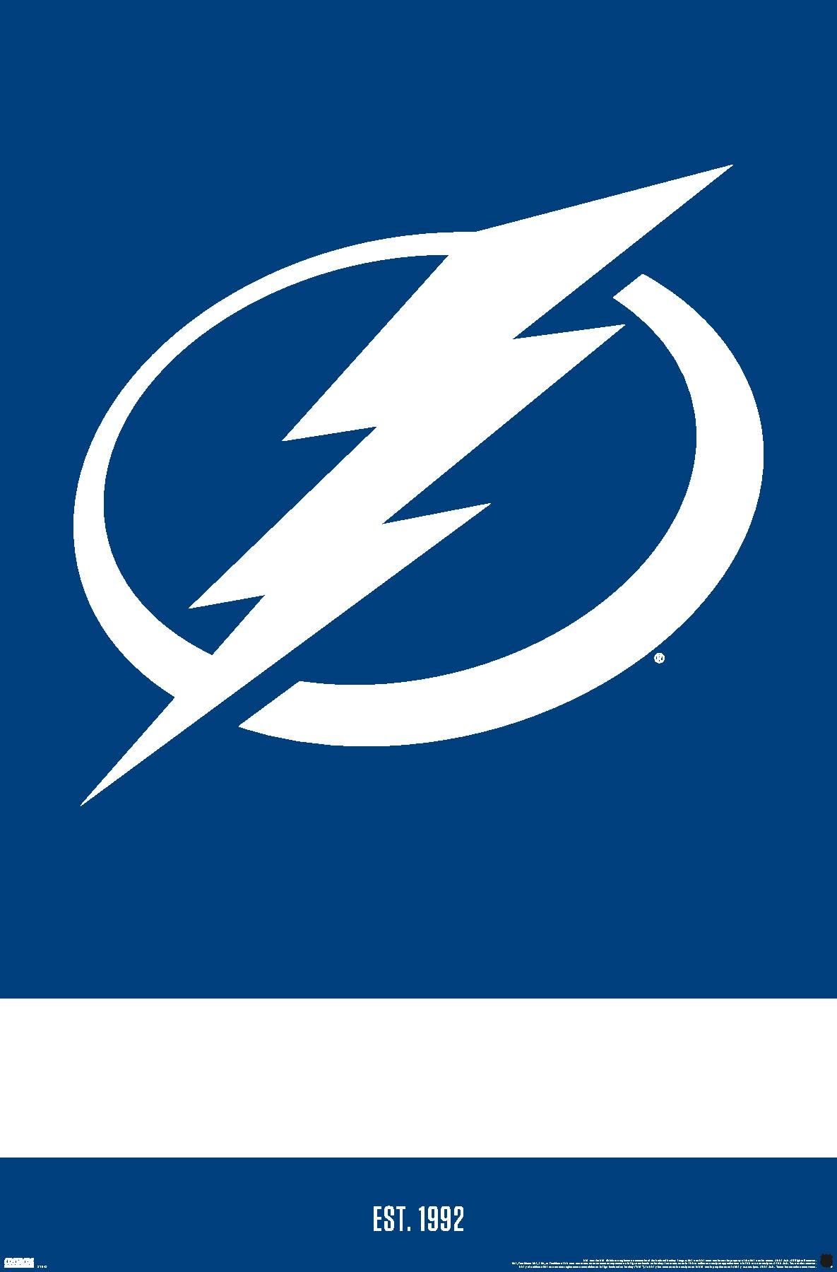Tampa Bay Lightning Logo - Amazon.com: Trends International NHL Tampa Bay Lightning - Logo 21 Wall  Poster, 22.375