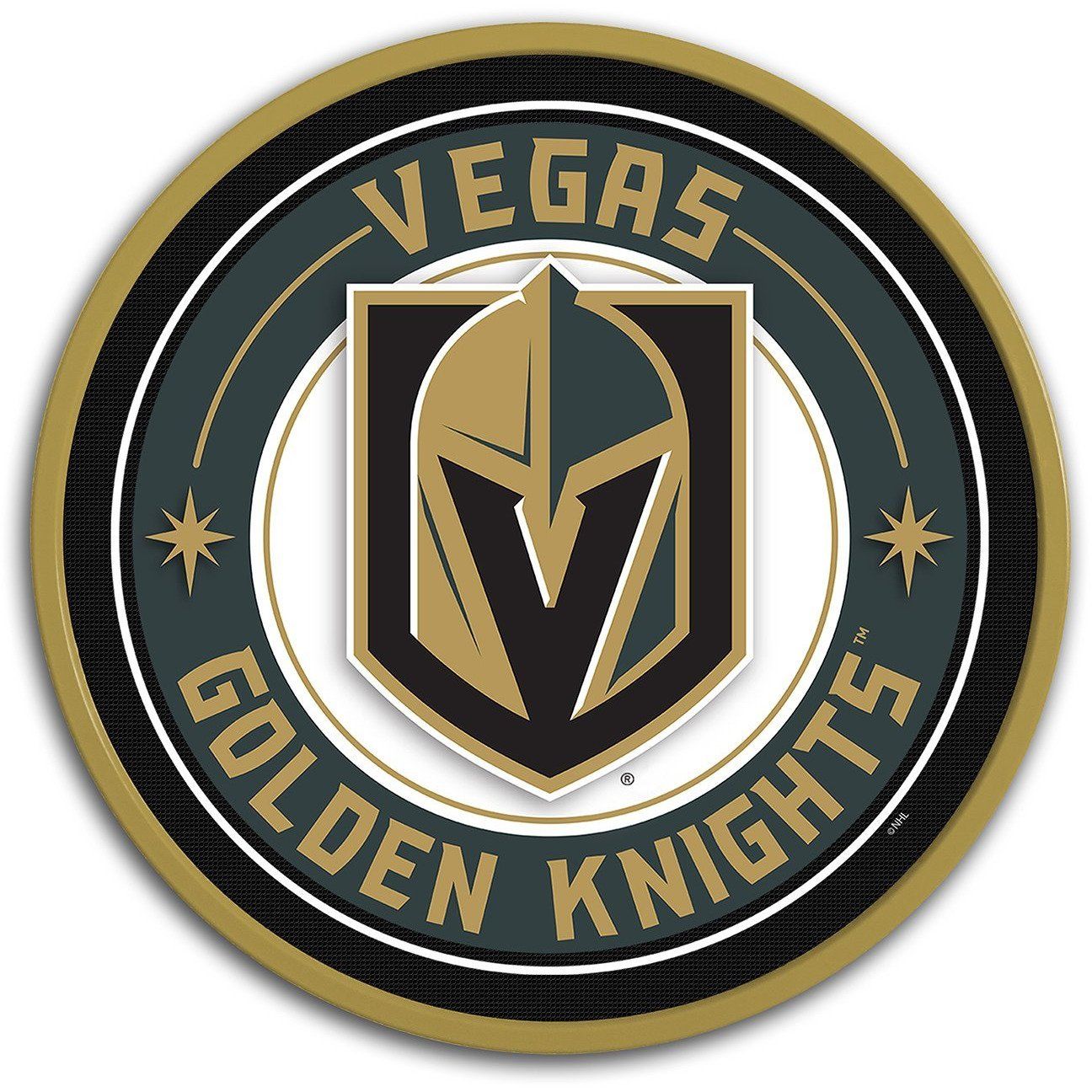 Vegas Golden Knights Logo - Vegas Golden Knights 17.5'' x 17.5'' Modern Disc Wall Sign
