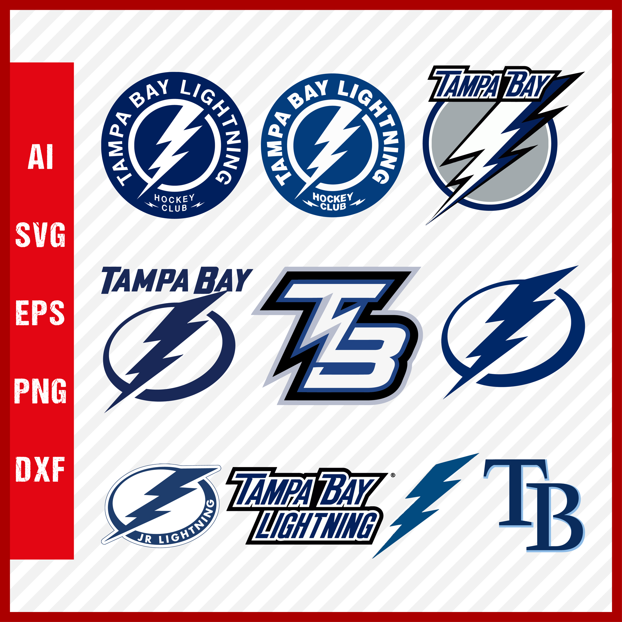 Tampa Bay Lightning Logo - Tampa Bay Lightning Svg NHL National Hockey League Team Svg Logo Clipart  Bundle