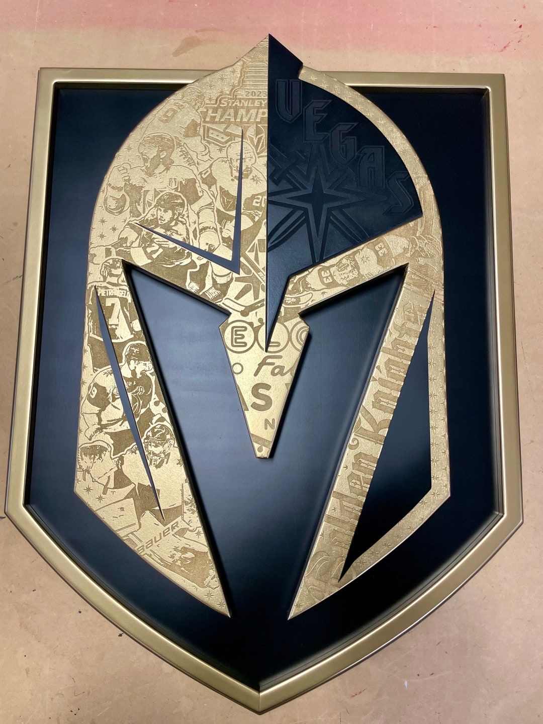 Vegas Golden Knights Logo - Las Vegas Golden Knights LED Sign - Etsy Australia