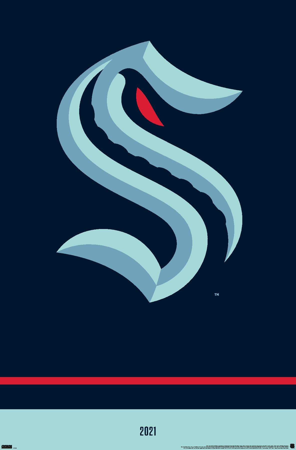 Seattle Kraken Logo - NHL Seattle Kraken - Logo 21 - Poster