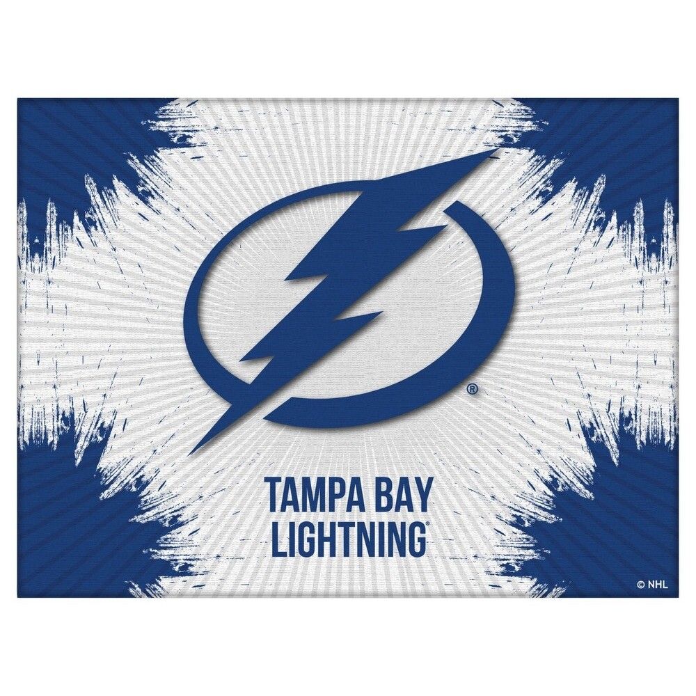 Tampa Bay Lightning Logo - NHL - Tampa Bay Lightning Logo Canvas Hockey Team Logo
