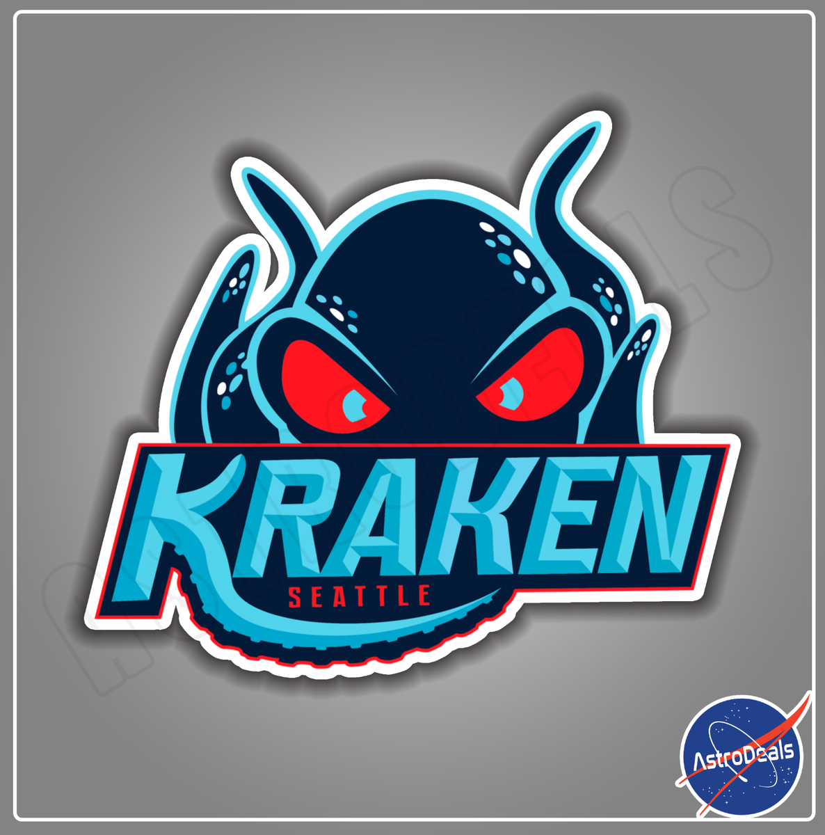 Seattle Kraken Logo - Seattle Kraken NHL Ice Hockey Logo Sticker Decal *Size: 3