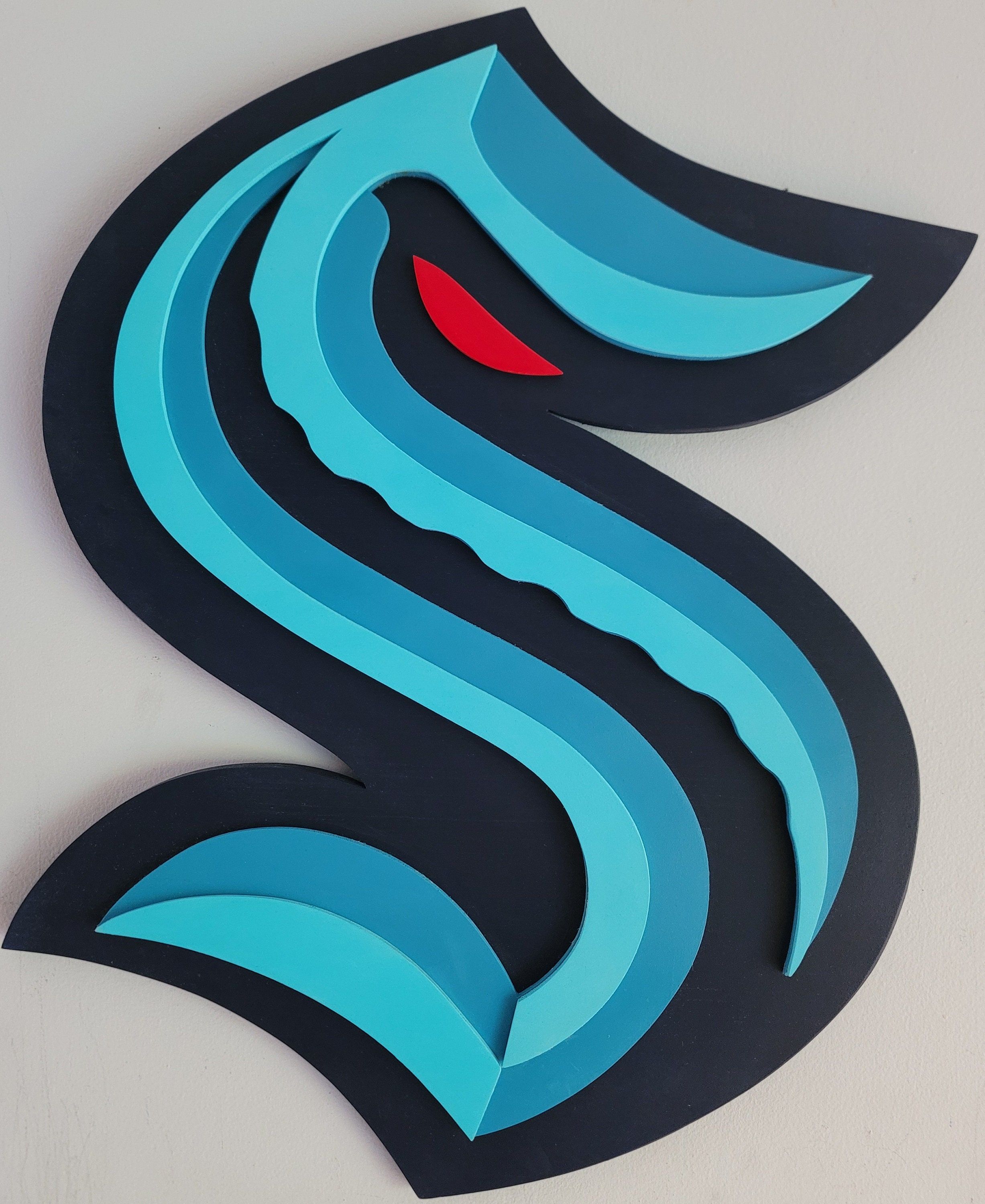 Seattle Kraken Logo - Seattle Kraken Wood Sign - Etsy