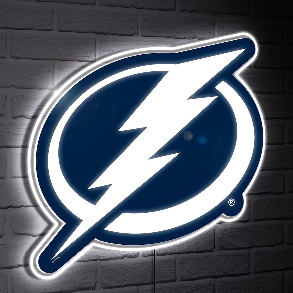 Tampa Bay Lightning Logo - Tampa Bay Lightning LED Team Logo Shaped Lighted Wall Sign