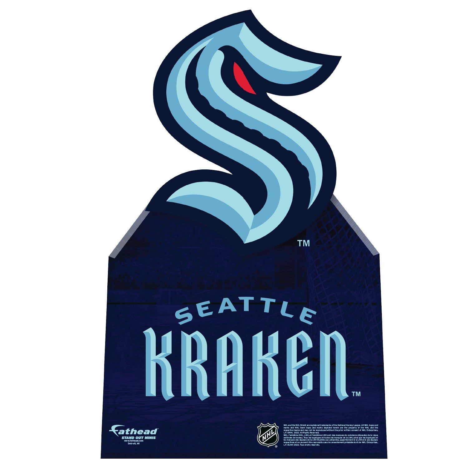 Seattle Kraken Logo - Seattle Kraken Logo - Mini Stand Out - Official NHL - Cardstock Cutout