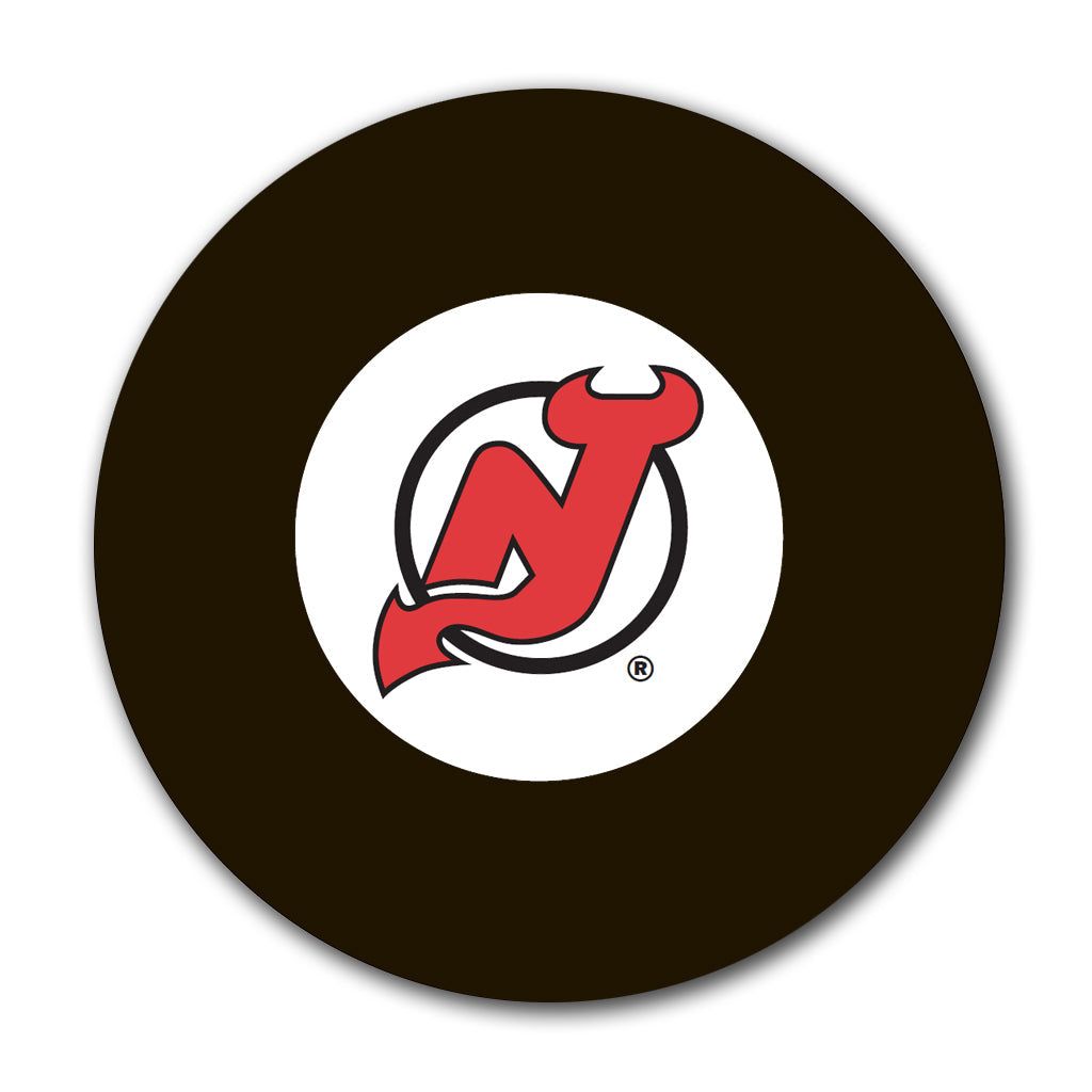 New Jersey Devils Logo - New Jersey Devils Old Logo Puck – Pucks.Net