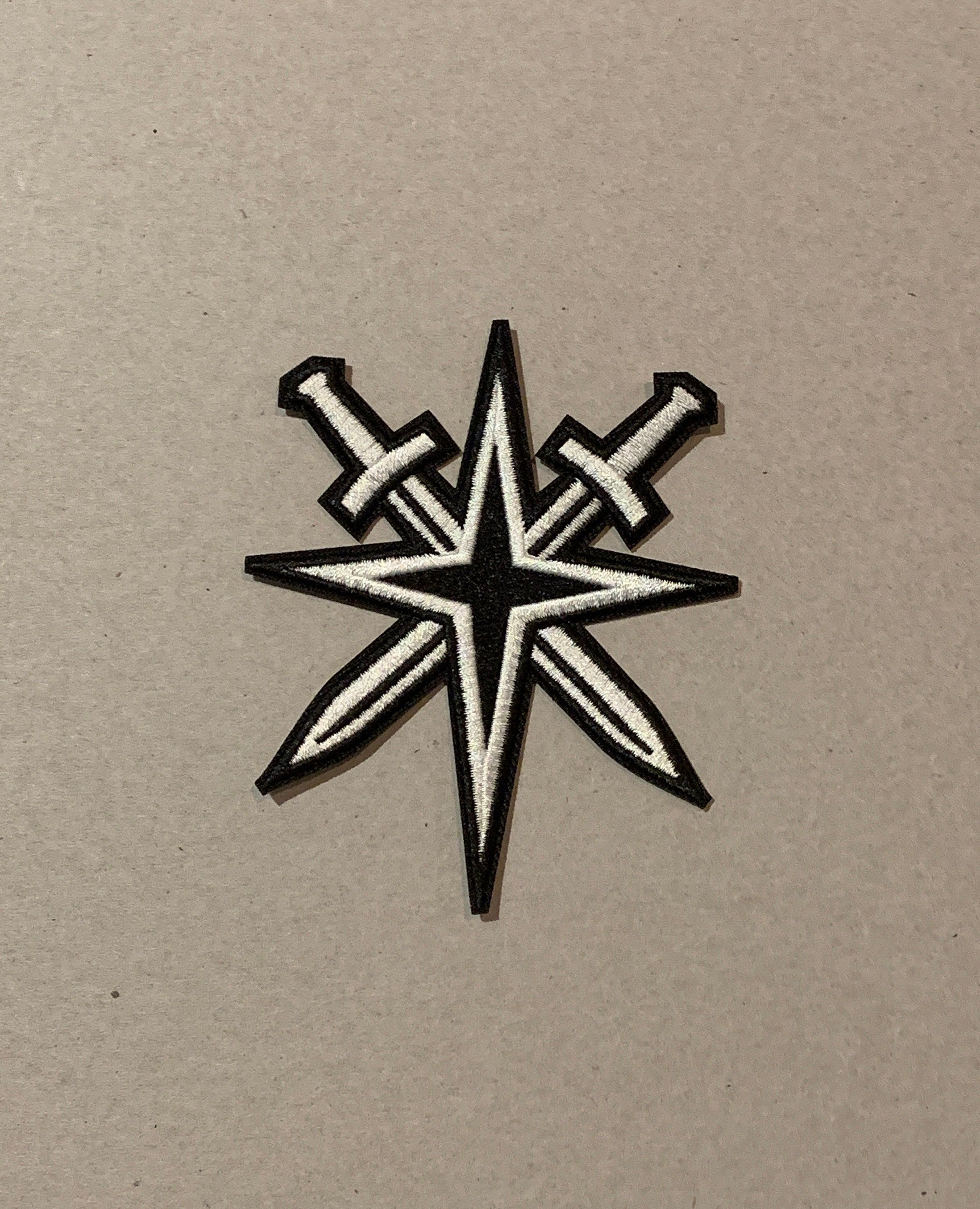 Vegas Golden Knights Logo - Vegas Golden Knights Black & White Secondary Logo Patch - Etsy