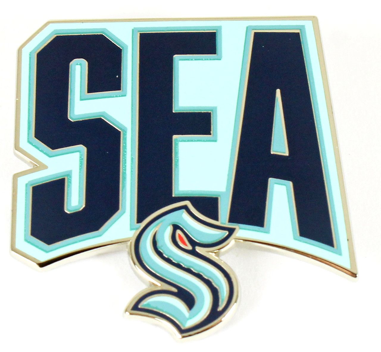 Seattle Kraken Logo - Seattle Kraken Logo w/ Wordmark Pin