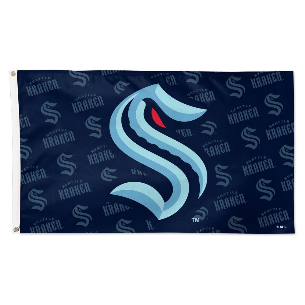 Seattle Kraken Logo - SEATTLE KRAKEN LOGO FLAG - DELUXE 3' X 5' – Cougarwear