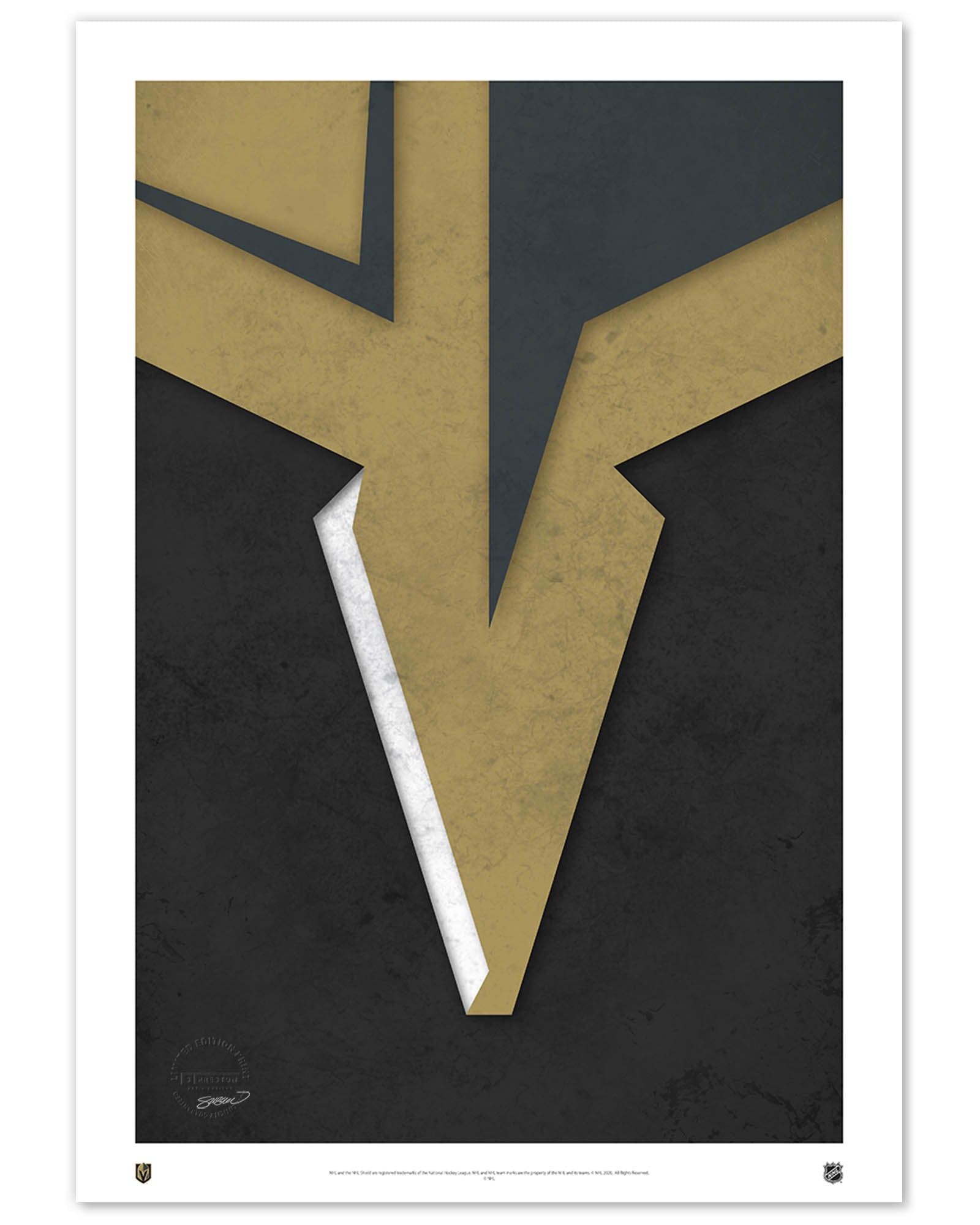 Vegas Golden Knights Logo - Minimalist Logo - Vegas Golden Knights Vegas Golden Knights - S. Preston –  S. Preston Art + Designs