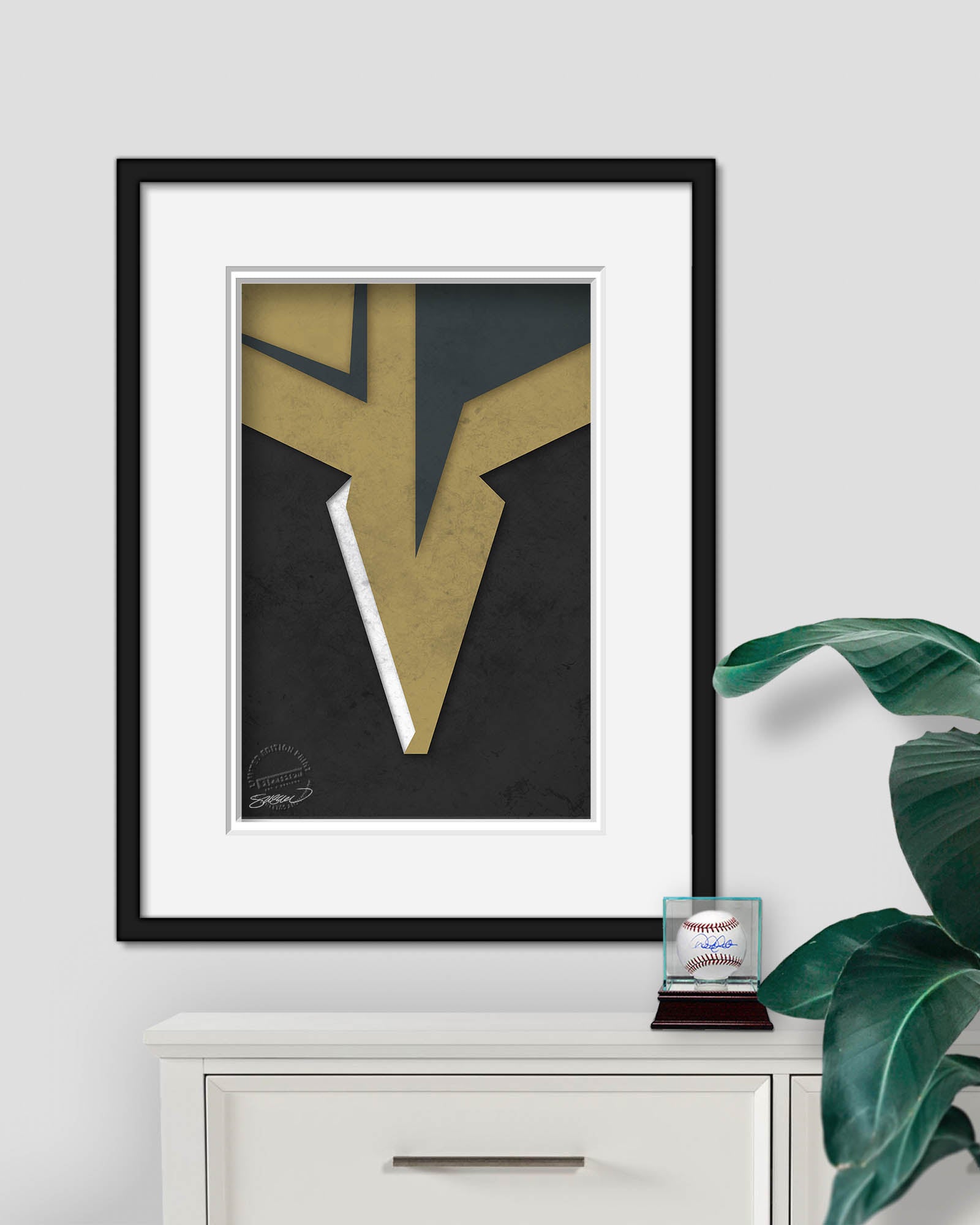 Vegas Golden Knights Logo - Minimalist Logo - Vegas Golden Knights Vegas Golden Knights - S. Preston –  S. Preston Art + Designs