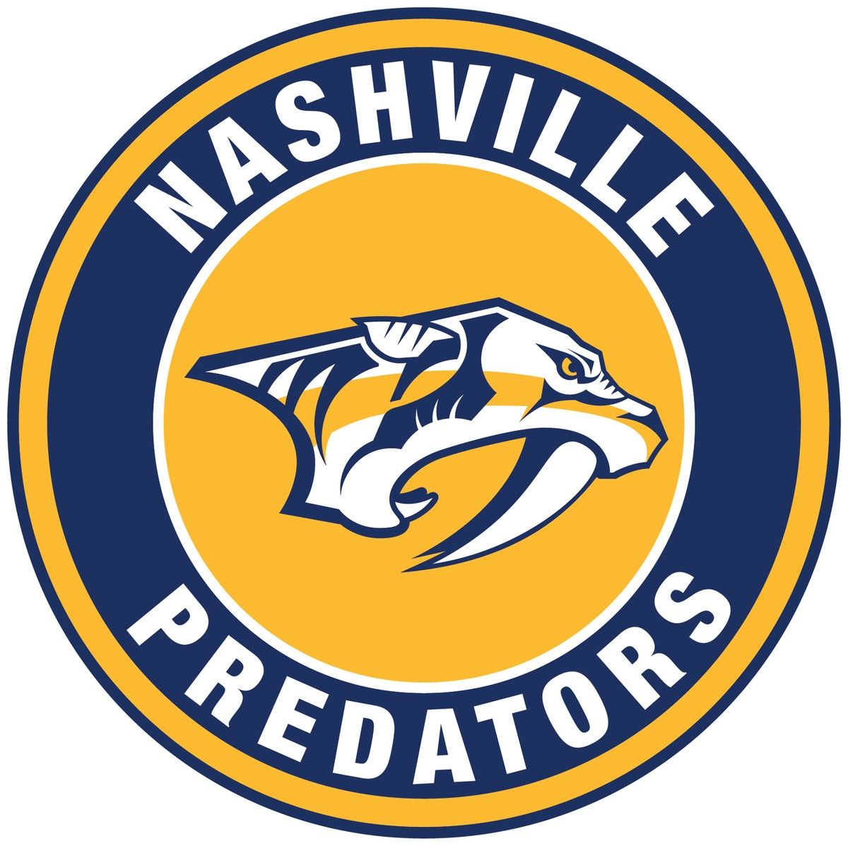 Nashville Predators Logo - Nashville Predators Circle Sticker / Vinyl Decal 10 Sizes! TRACKING