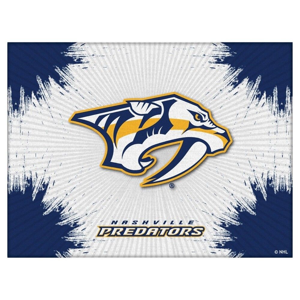 Nashville Predators Logo - NHL - Nashville Predators Logo Canvas Hockey Team Logo