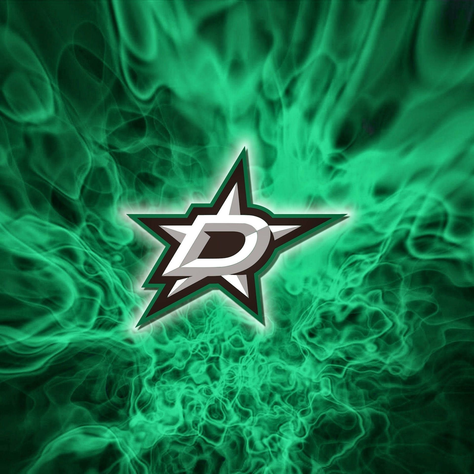 Dallas Stars Logo - Download Dallas Stars Green Flame Logo Wallpaper | Wallpapers.com