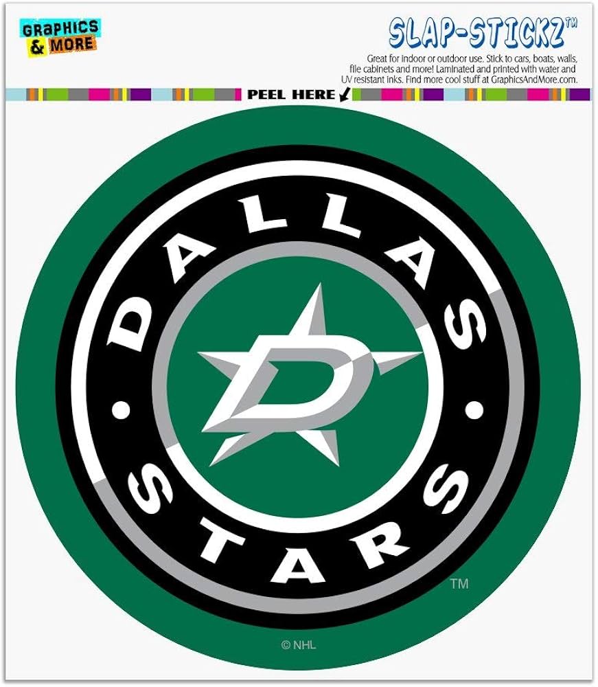 Dallas Stars Logo - Amazon.com: GRAPHICS & MORE NHL Dallas Stars Logo Automotive Car Window  Locker Circle Bumper Sticker : Sports & Outdoors
