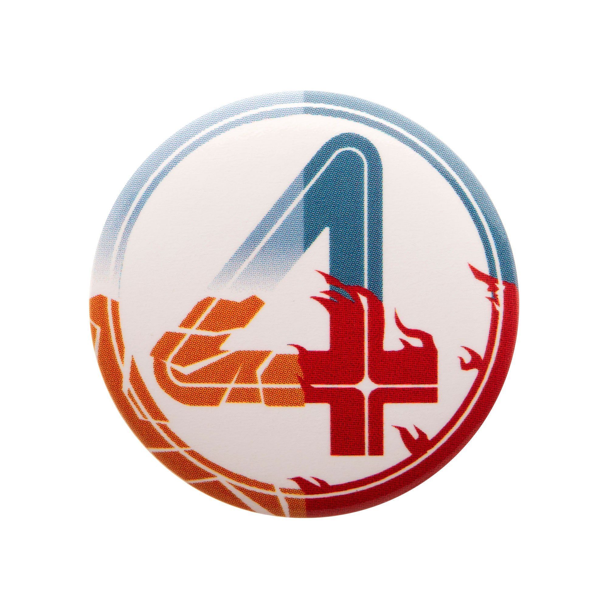 Fantastic Four Logo - The Fantastic Four: First Steps Movie Four Logo Button Pin