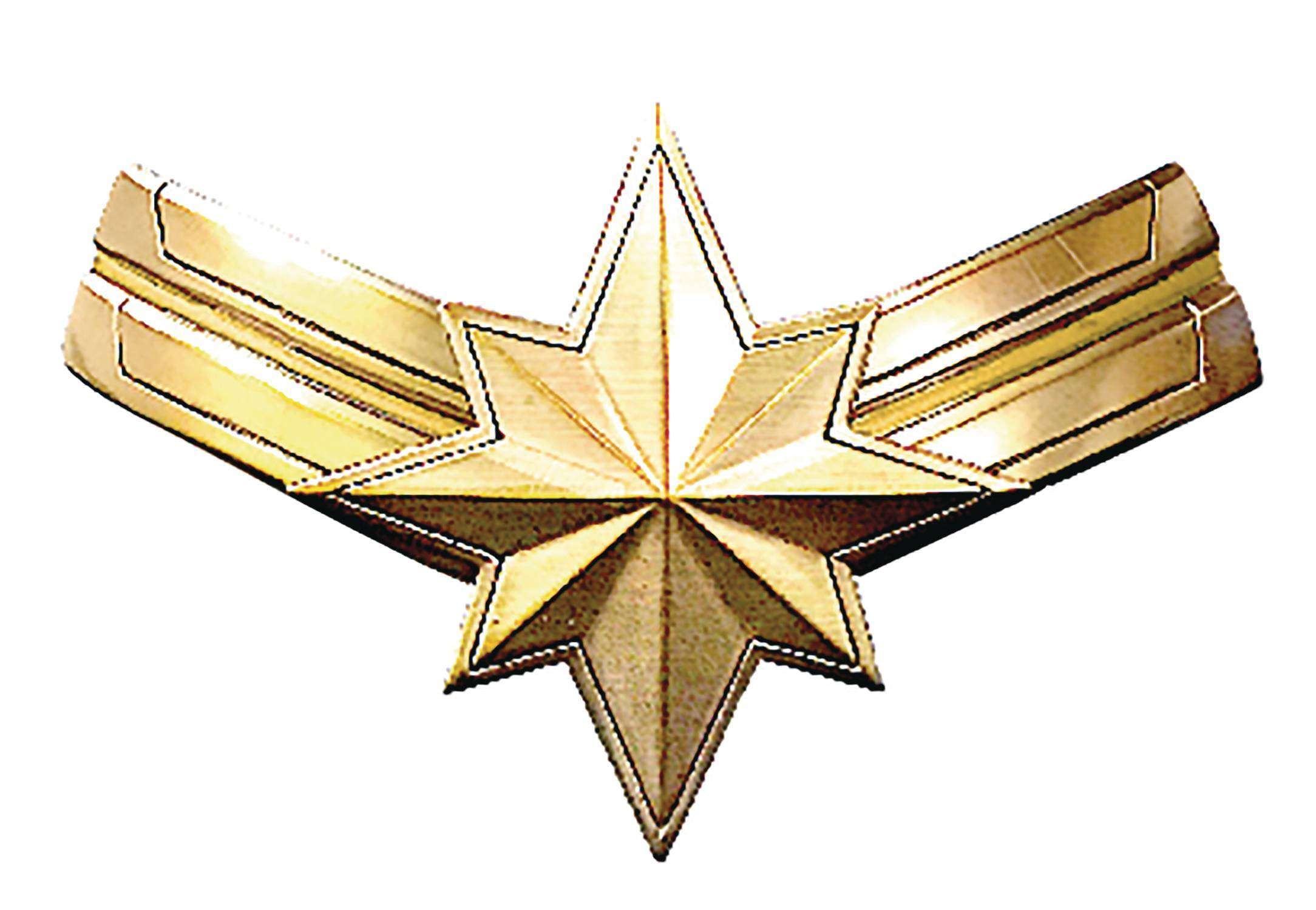 Captain Marvel Logo - Marvel Captain Marvel Star Logo Pewter Lapel Pin - Walmart.com
