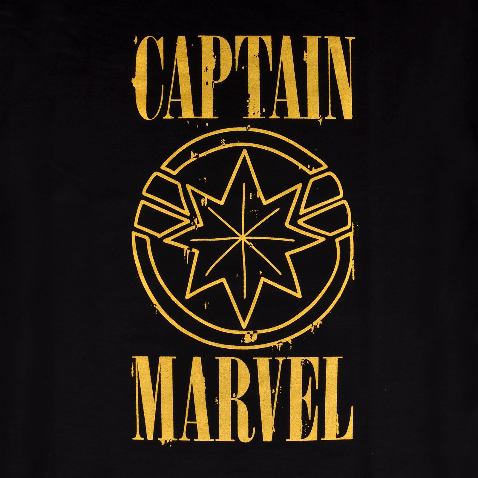 Captain Marvel Logo - Captain Marvel - Grunge Logo Women's T-Shirt Black | Elbenwald