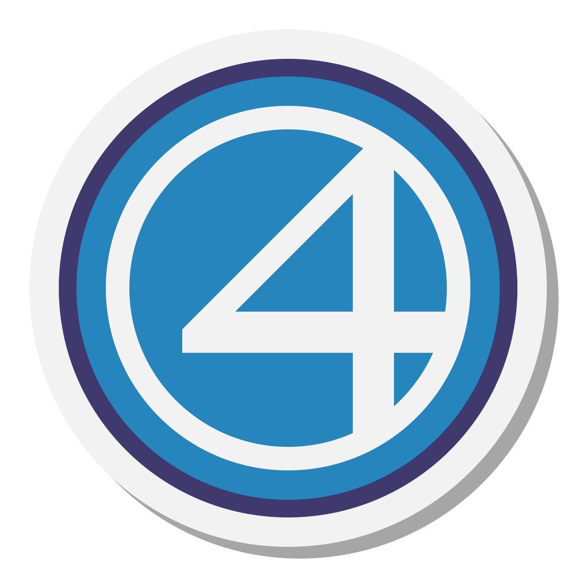 Fantastic Four Logo - Fantastic Four icon in Stickers Style