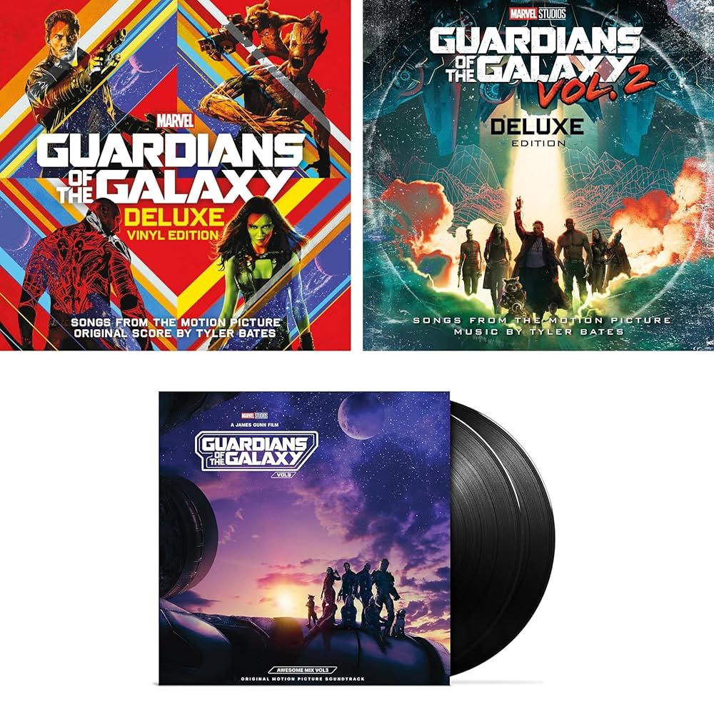 Guardians of the Galaxy Logo - Amazon.com: Guardians Of The Galaxy Complete Awesome Mix Record Collection:  Guardians Of The Galaxy Movie Soundtrack - Volumes 1, 2 and 3 - Vinyl Album  3 Pack Set: CDs & Vinyl