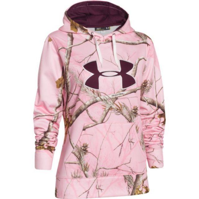 Cool Under Armour Camo Logo - Under Armour ColdGear Storm 1 Hoodie Realtree Pink Camo Womens ...