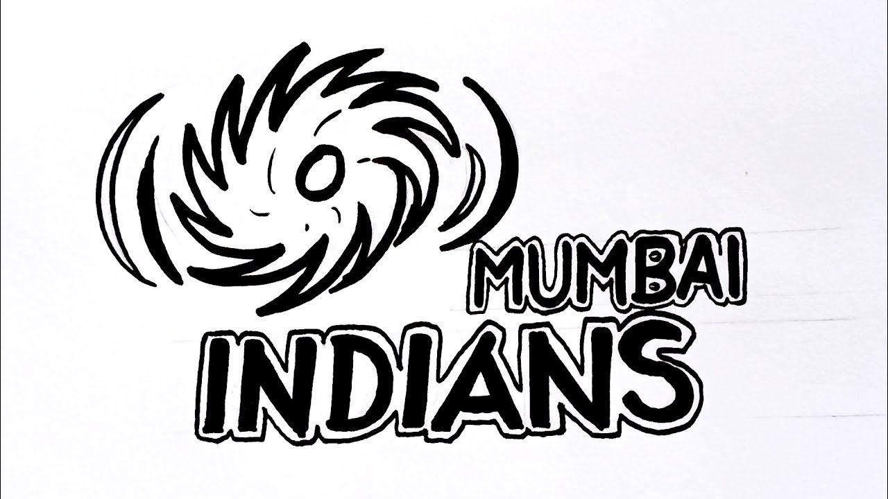 Mumbai Indians Logo - Mumbai Indians logo drawing with pencil / How to draw ipl 2025 / Mumbai  Indians..