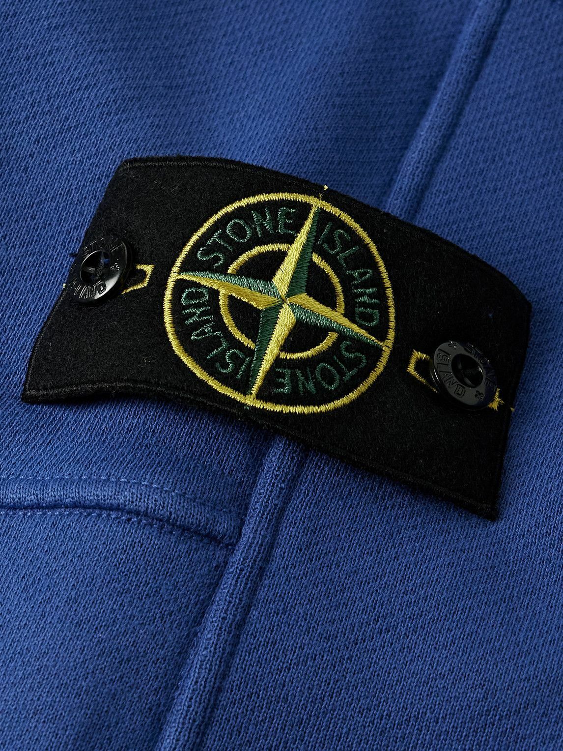 Stone Island Logo - Stone Island - Logo-Appliquéd Garment-Dyed Organic Cotton-Jersey Sweatshirt  - Blue Stone Island