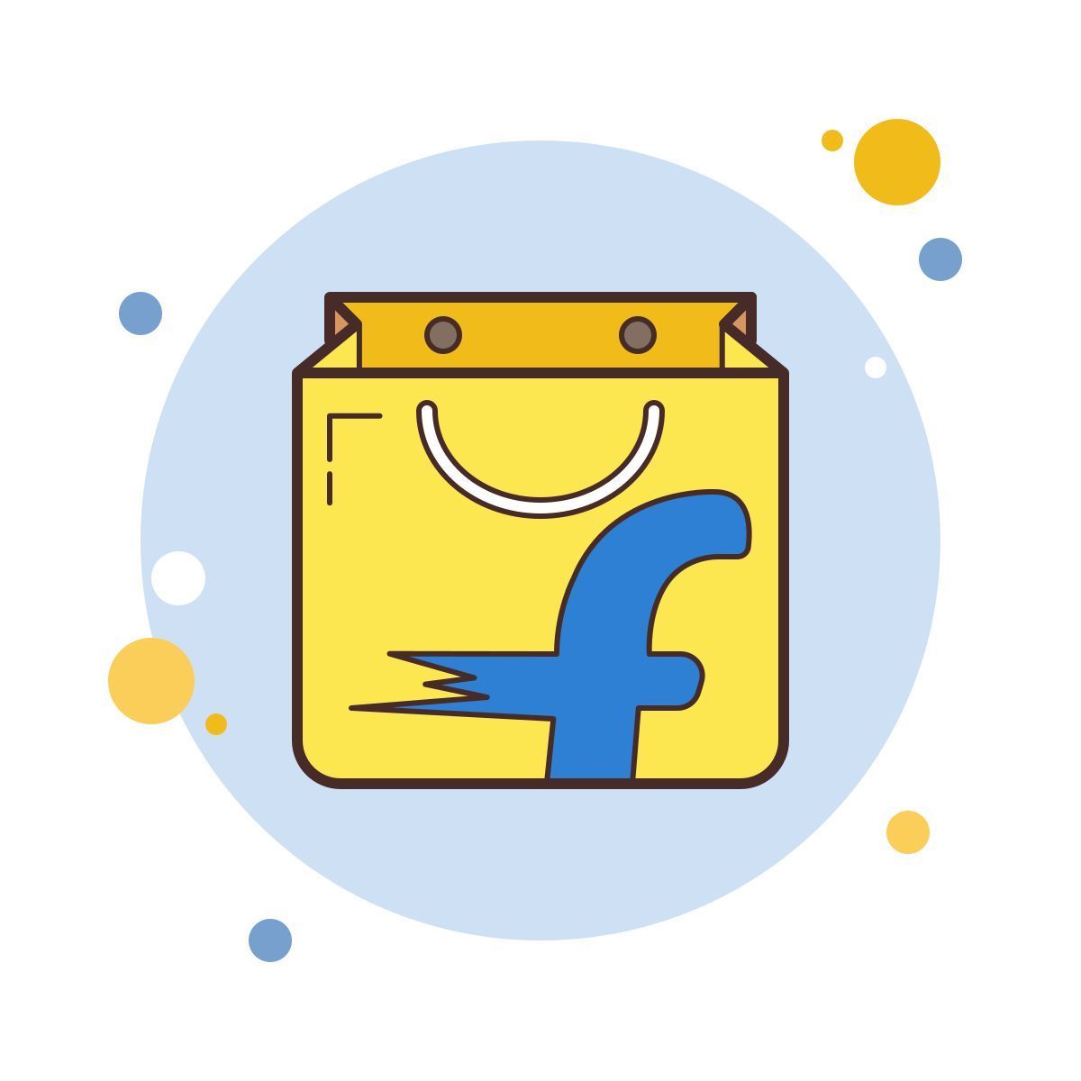 Flipkart Logo - Flipkart icon in Bubbles Style