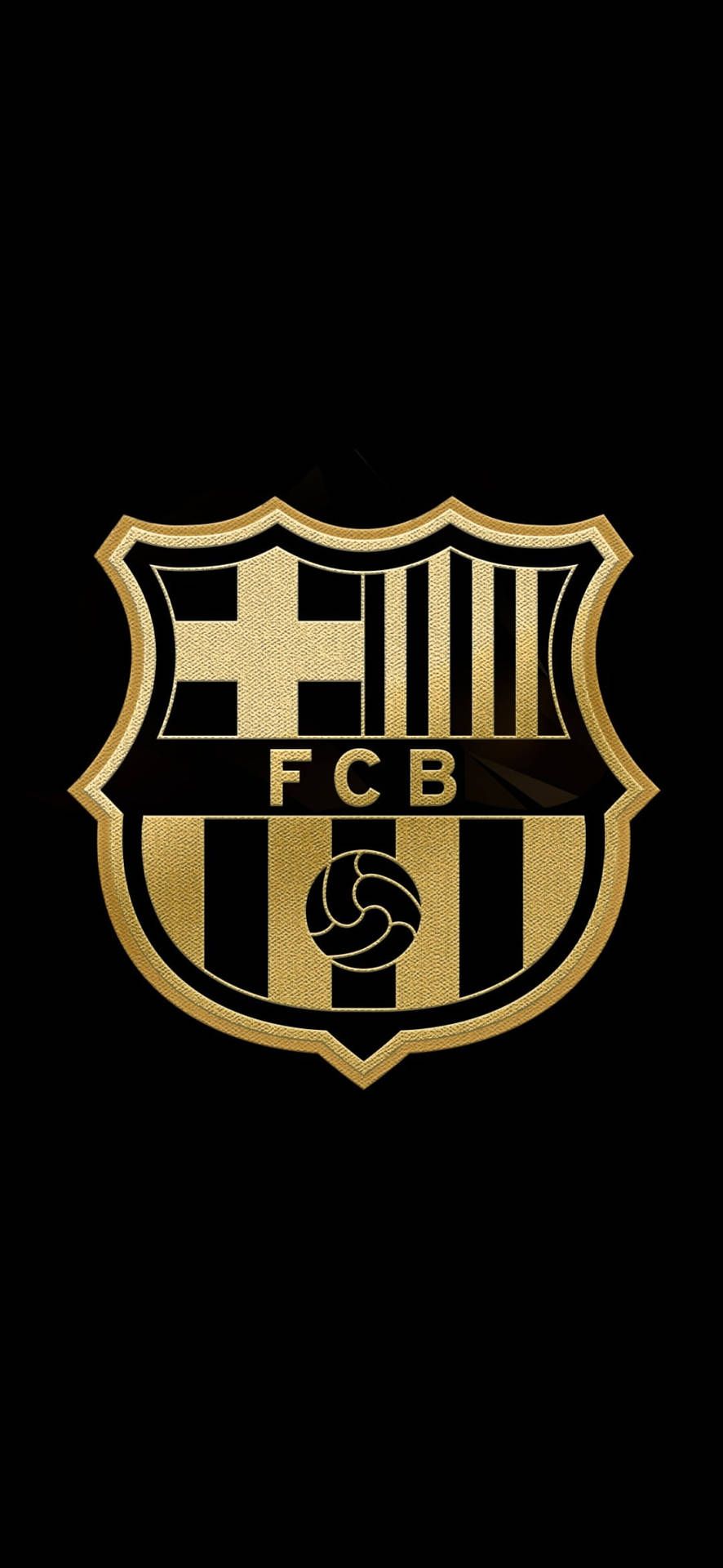 FC Barcelona Logo - Download Gold And Black Barcelona Fc Wallpaper | Wallpapers.com
