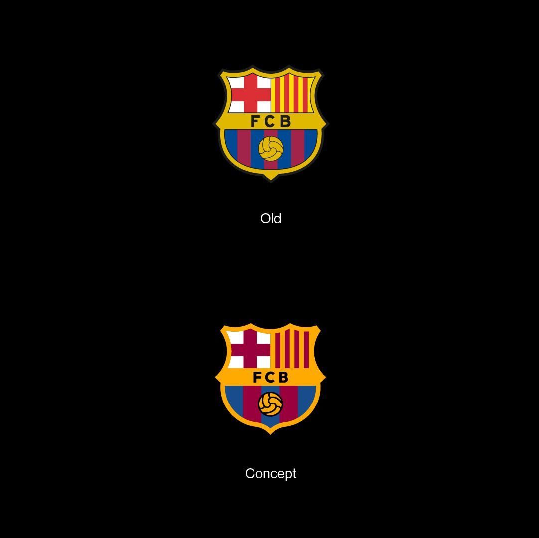 FC Barcelona Logo - I decided to finally finish my concept for FC Barcelona logo. With crest  this iconic, I wanted to keep the overall composition, clean up some  mistakes and simplify it a little bit.