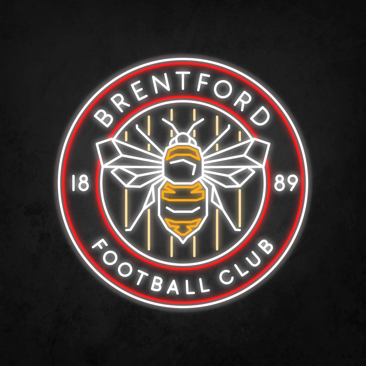 Brentford Logo - LED Neon Sign - Brentford X Large