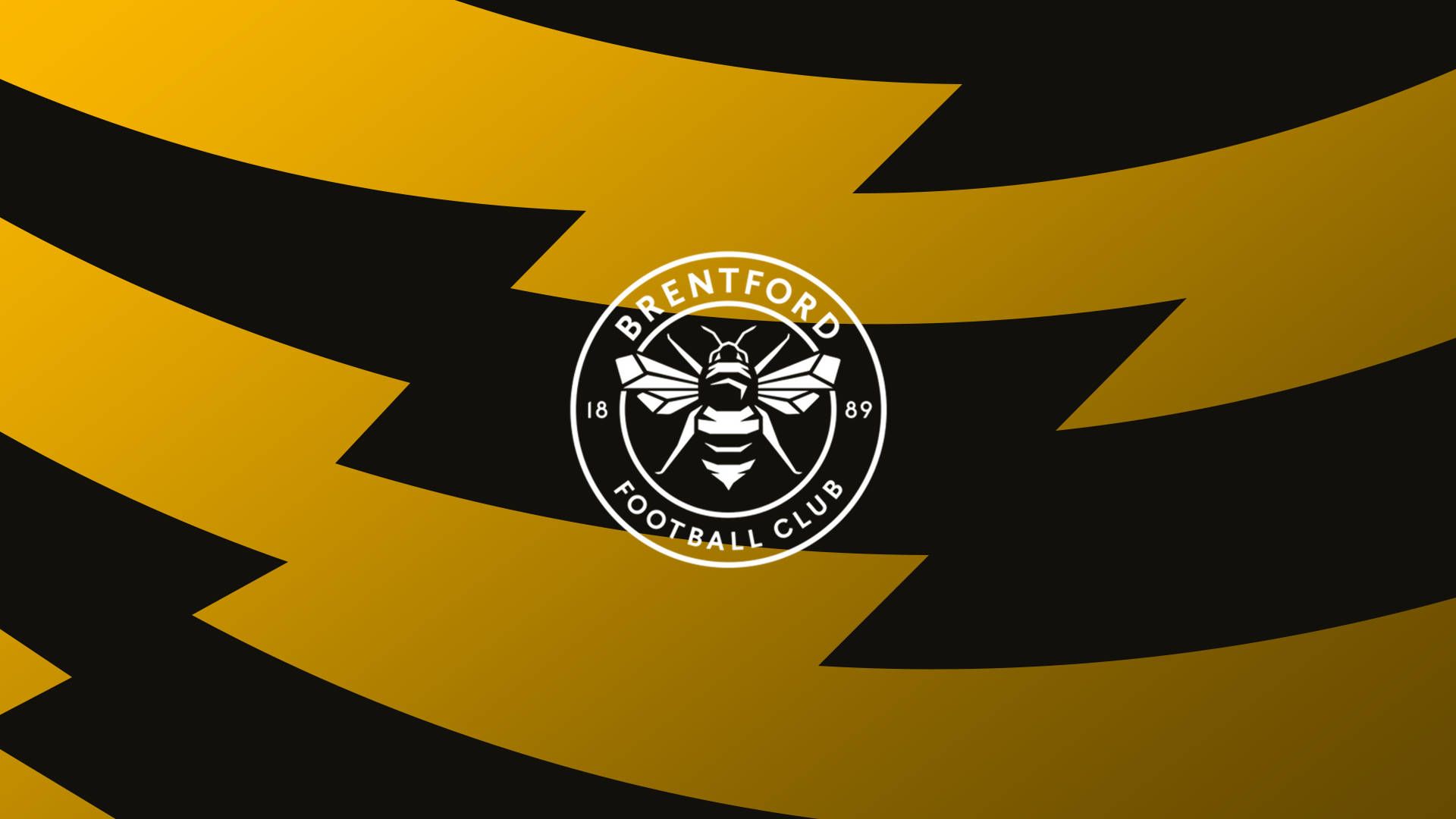 Brentford Logo - Download Brentford FC On Gold And Black Wallpaper | Wallpapers.com