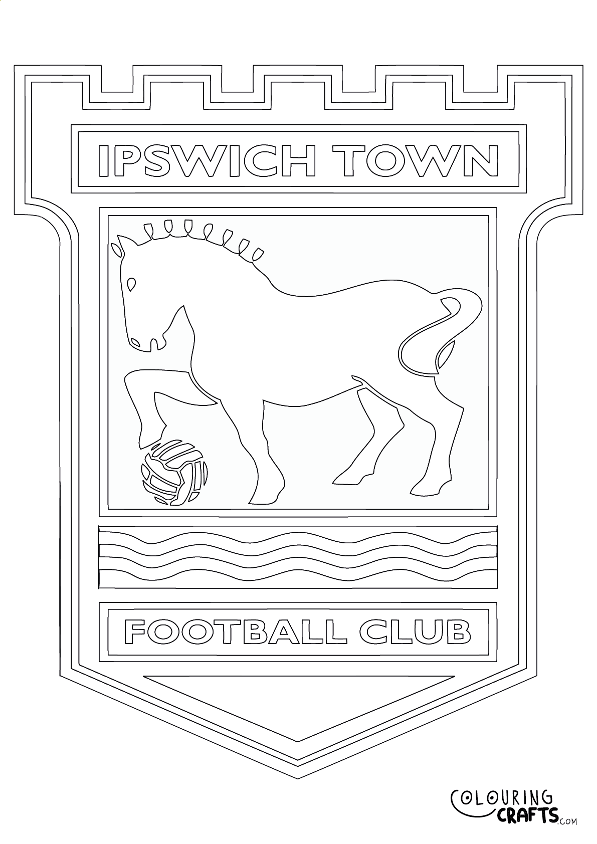 Ipswich Town Logo - Ipswich Town Badge Printable Colouring Page - Colouring Crafts
