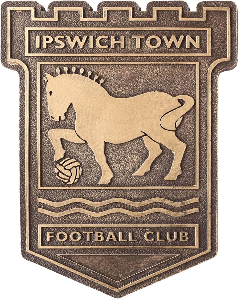 Ipswich Town Logo - FOCO Official Ipswich Town FC Bronze Effect Football Crest Wall Sign :  Amazon.co.uk: Everything Else