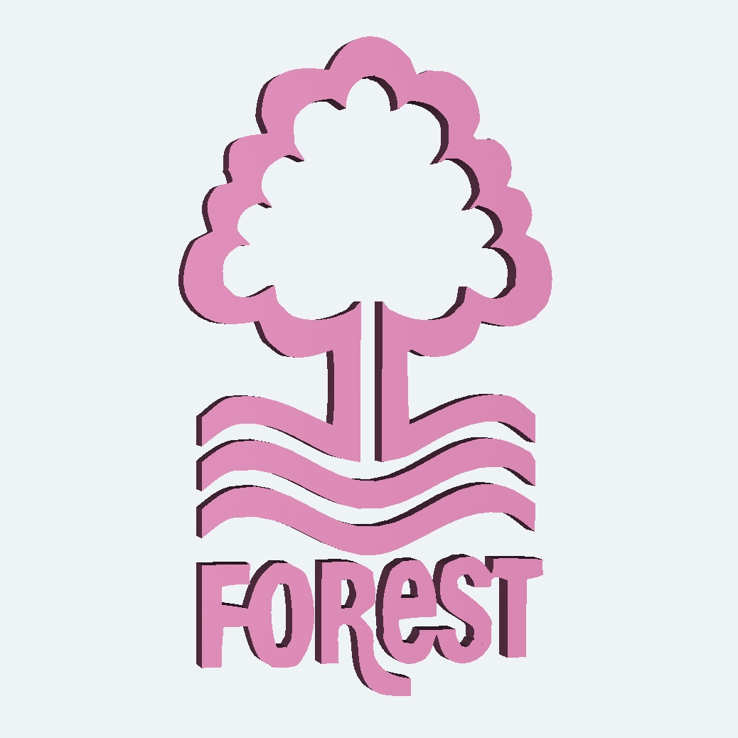 Nottingham Forest Logo - Free Badges & Coins STL Download - Nottingham Forest Badgeby Scott Mawby
