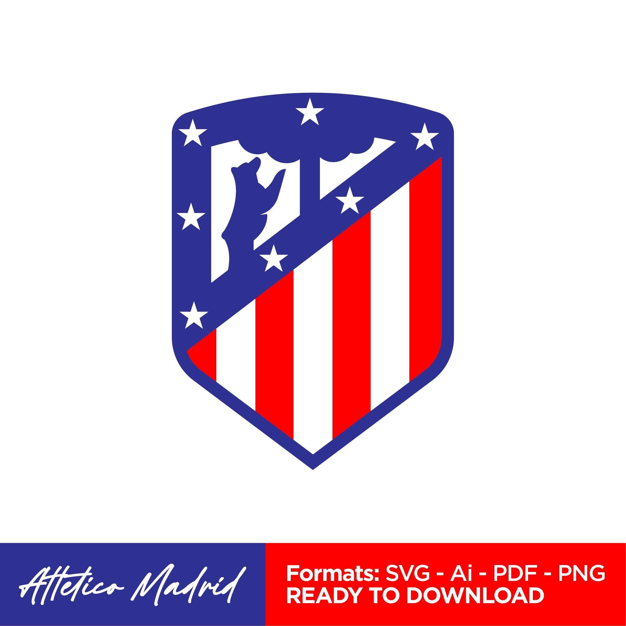 Atletico Madrid Logo - Atletico Madrid Logo SVG: Vinyl Cut File (digital Download) - Etsy