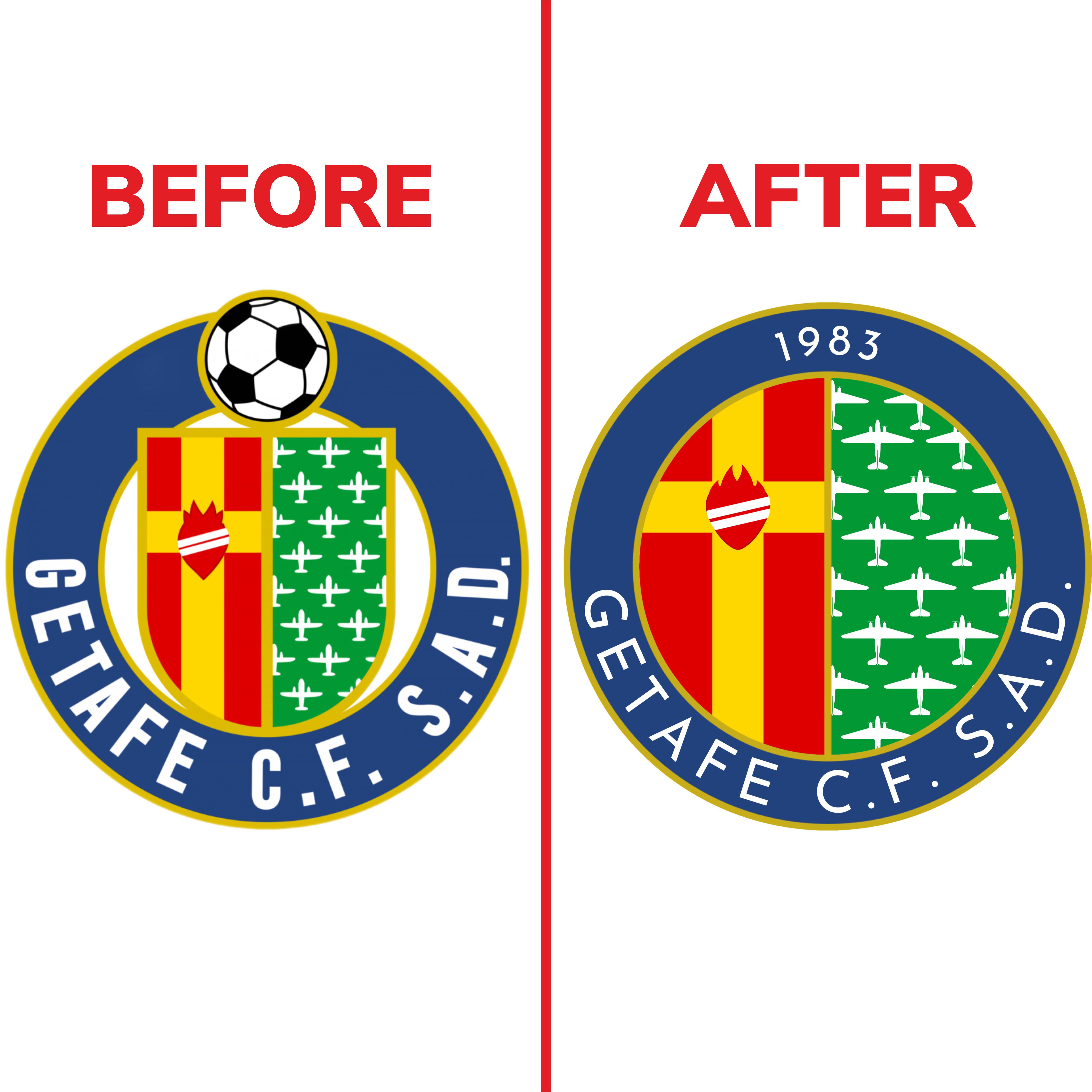 Getafe Logo - Soccer logo redesign for Getafe from the Spanish League : r/logodesign