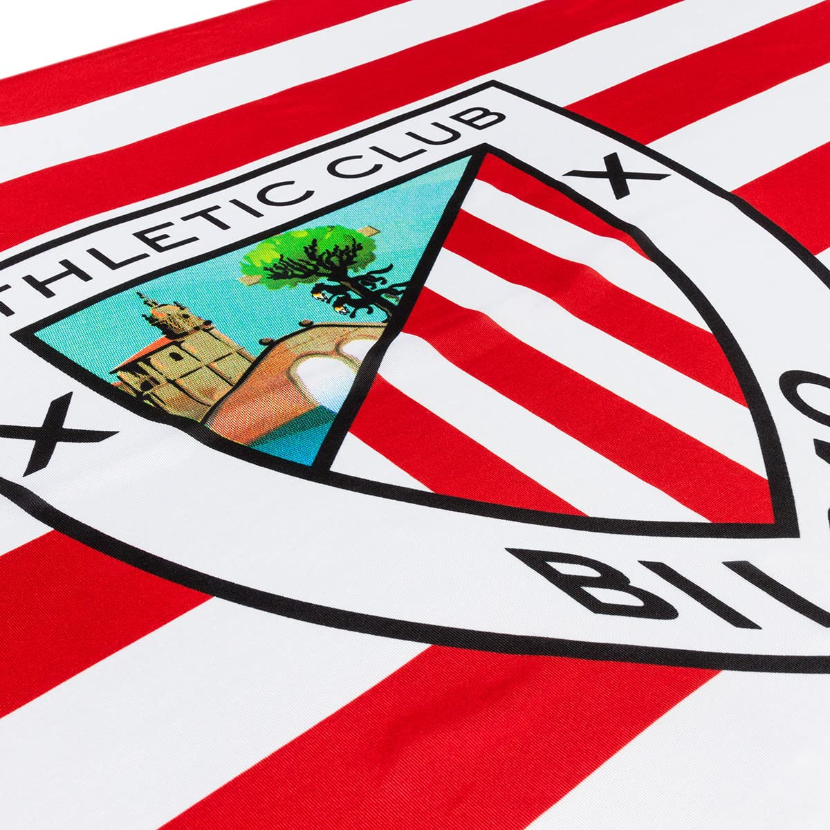 Athletic Bilbao Logo - Athletic Club | Official Club Flag | Customised with Badge| Polyester | Red  & White | 155 x 100 cm : Amazon.co.uk: Sports & Outdoors