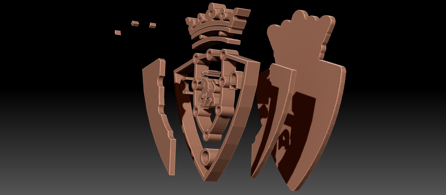 Osasuna Logo - La Liga Osasuna Team Printable Renderable Logo - 3D Model by danyelon