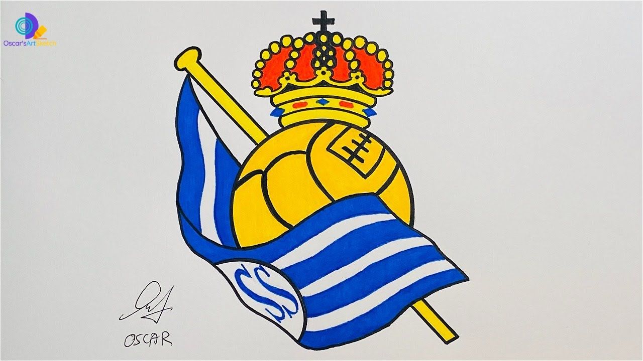 Real Sociedad Logo - FOOTBALL #26: Drawing Logo of Real Sociedad - La Liga