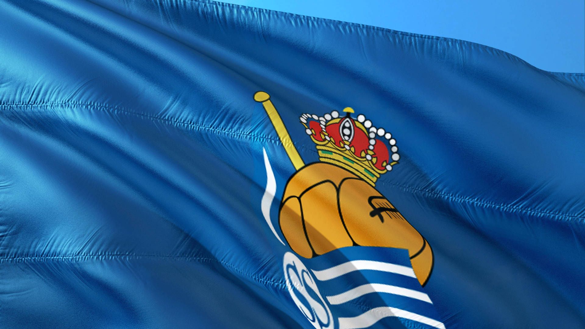 Real Sociedad Logo - Download La Liga Real Sociedad Wallpaper | Wallpapers.com