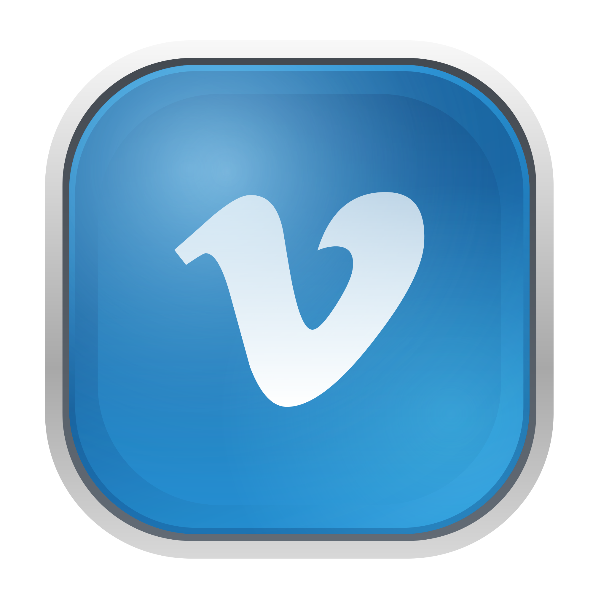 Vimeo Logo - Vimeo logo with gray frame PNG | SimilarPNG